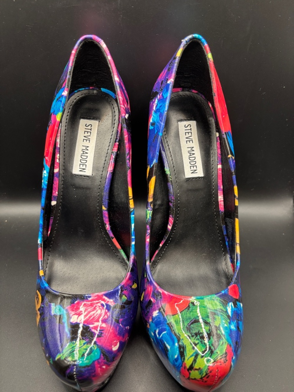Steve Madden Nala Multicolor Patent Floral Pointed-Toe Pumps